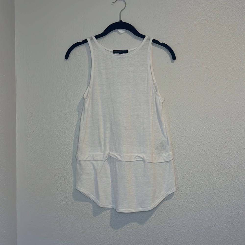 Plain white tank top